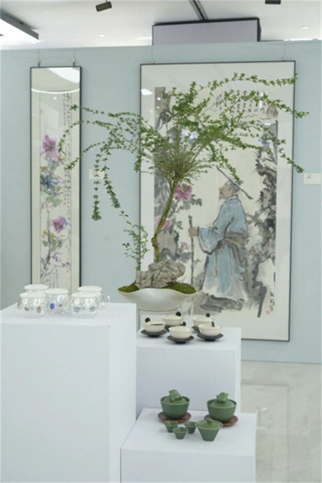 “书香政协 画说彭州”牡丹山水主题书画展。主办方供图