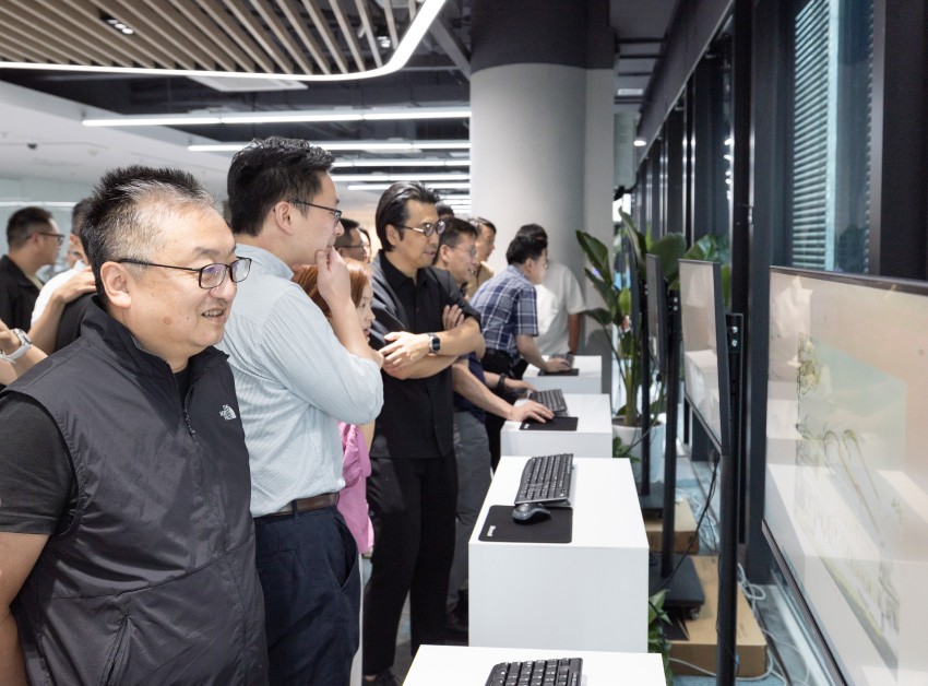 现场人工智能图像生成数字设计平台展示。四川省建筑设计研究院供图