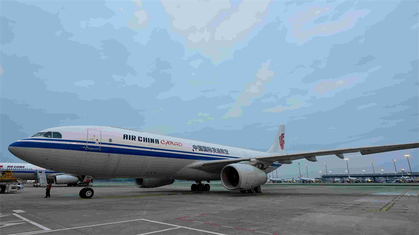 国内首架空客A330全货机。双流区委宣传部供图