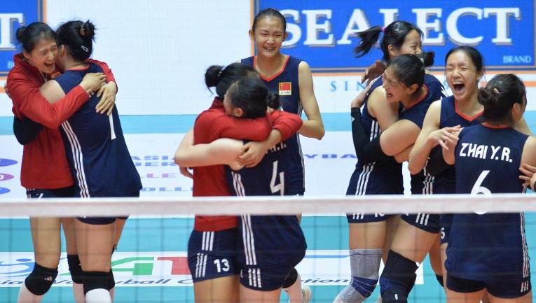 中国队夺得U18女排亚锦赛冠军