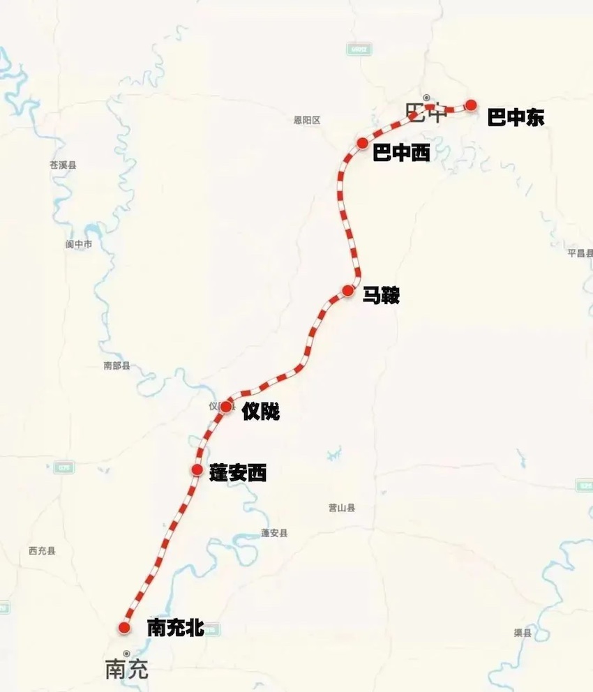 巴南高铁线路图。中铁成都局集团有限公司供图.jpg