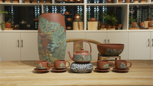荣县土陶作品展示。徐振宇供图