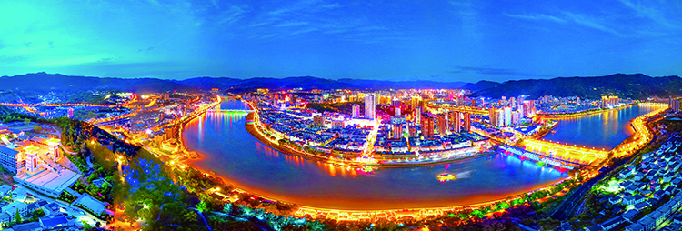 利州夜景。利州区委宣传部供图