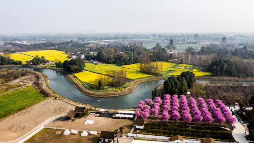 黑石河鳥瞰。崇州市河長辦供圖