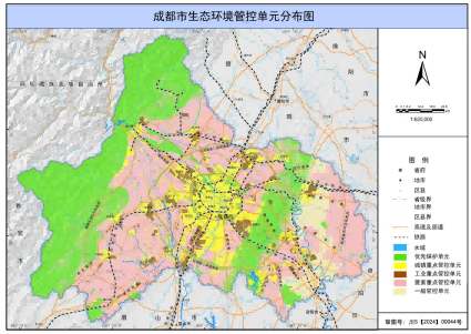 成都市生态环境分区管控图。成都市生态环境局供图