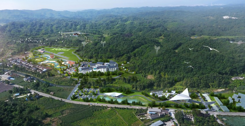 成都（彭州）民用無人駕駛航空試驗基鳥瞰圖。四川翔彭智航科技有限公司供圖