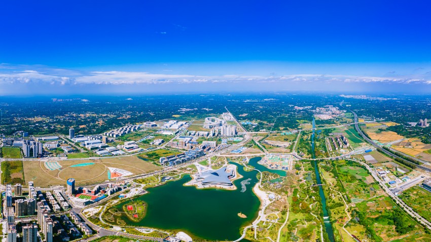 清水河高新技术产业走廊片区。郫都融媒供图
