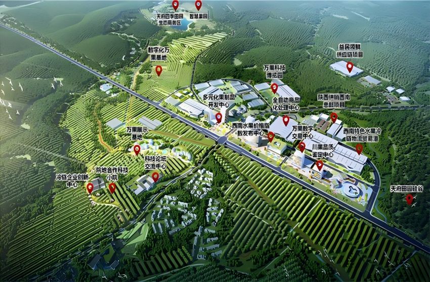 “万果博览荟”项目规划图。蒲江县委宣传部供图