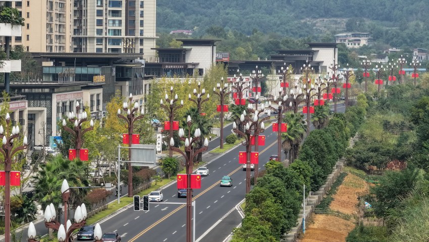 阆中街道。张晓东、任观金供图