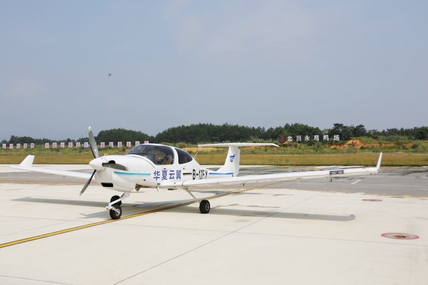 DA-40NG型载人飞机。北川县委宣传部供图