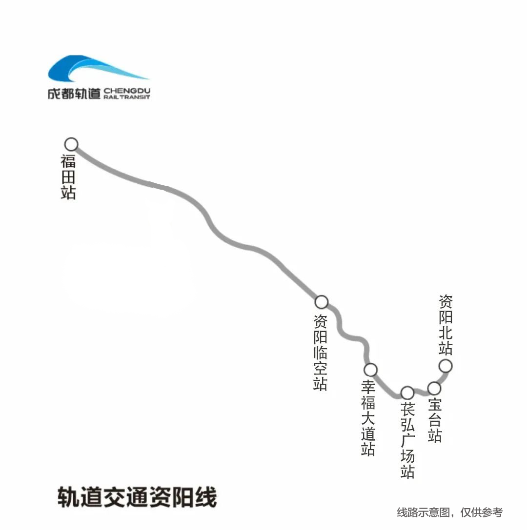 轨道交通资阳线线路图。成都轨道集团供图