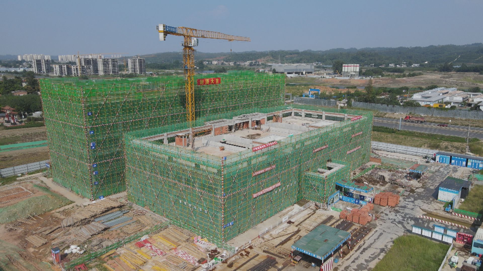 眉山市彭山区第三人民医院（江口区域医疗卫生次中心）项目正加速建设。彭山区委宣传部供图