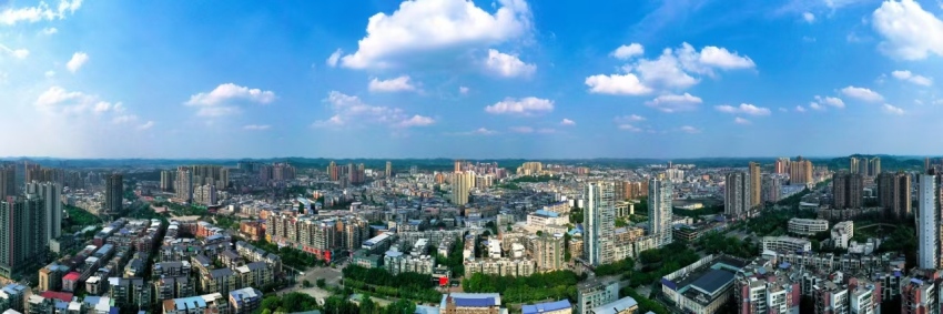 乐至县城。姚阳摄