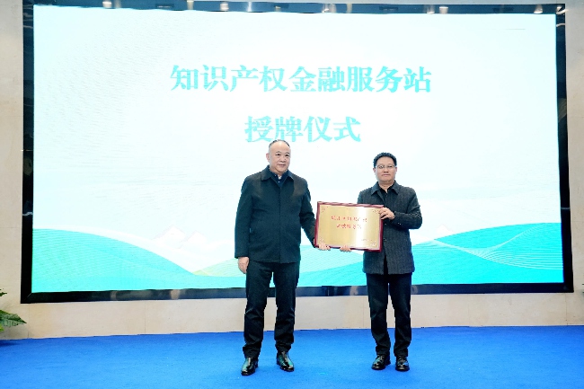 知识产权金融服务站揭牌仪式。活动方供图