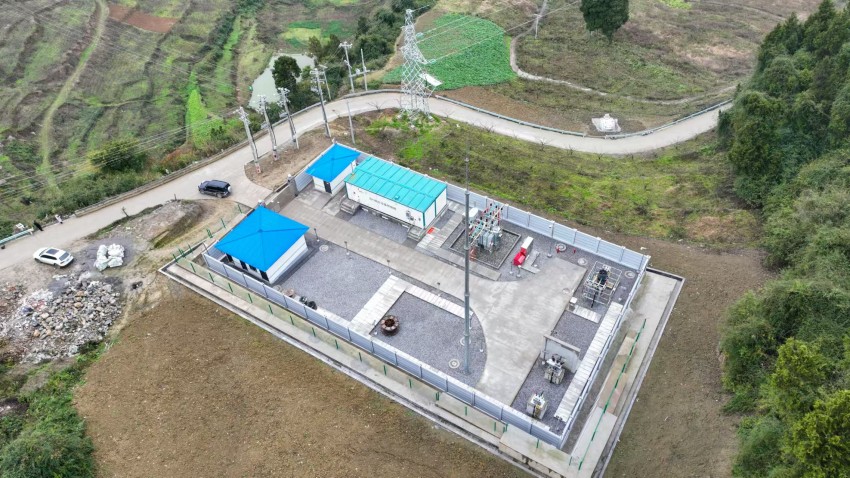 国网泸州供电公司新建成的35千伏东新变电站全貌。马宁果摄