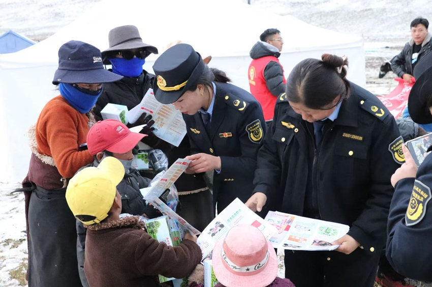 石渠縣市場監管部門虫草採挖點。甘孜州市場監管局供圖