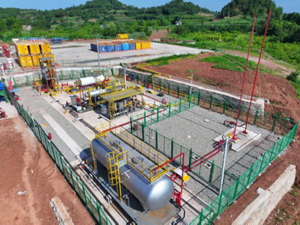 中石化部署在雁江区丹山镇的“资阳2”井。受访者供图