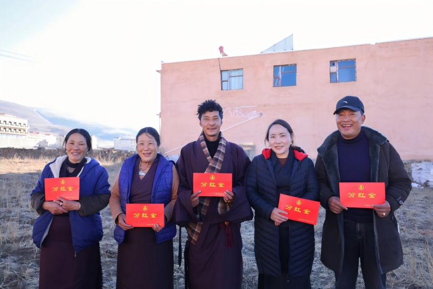 五粮液集团在理塘县建设极地果蔬（香菇）基地，实现年产值超1000万元，带动群众实现分红270余万元，提供就业岗位90余个。四川省国资委供图