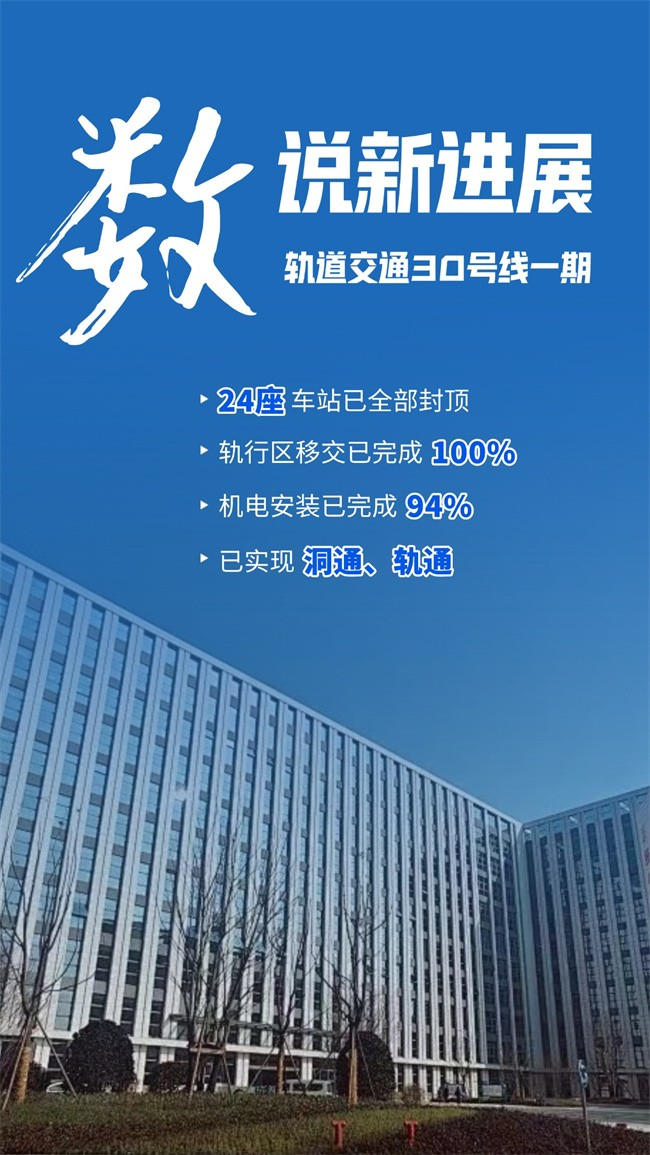 数说新进展，30号线一期海报。成都轨道集团供图