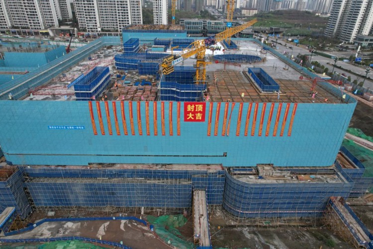重庆医科大学附属儿童医院宜宾医院项目门诊医技楼。叙州区融媒体中心供图
