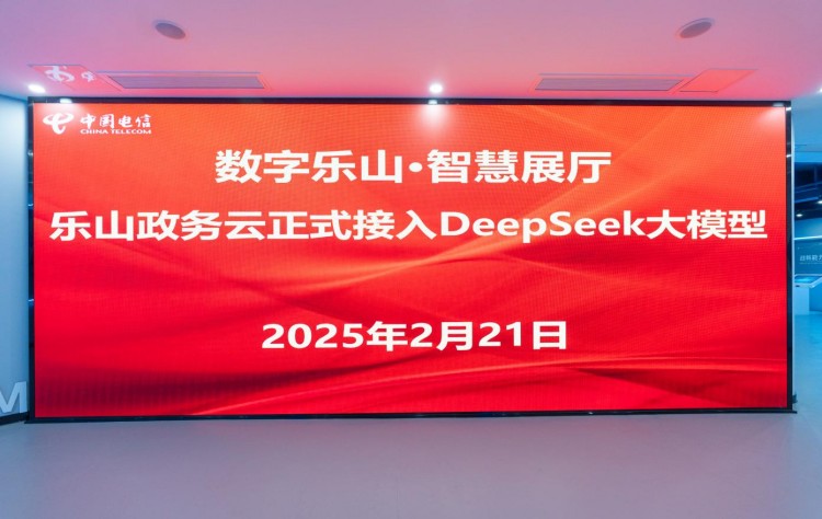 乐山政务云正式接入DeepSeek大模型现场。乐山市数据局供图