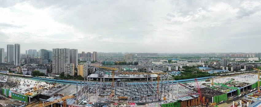 正在建設的成都站。中國鐵路成都局集團有限公司供圖