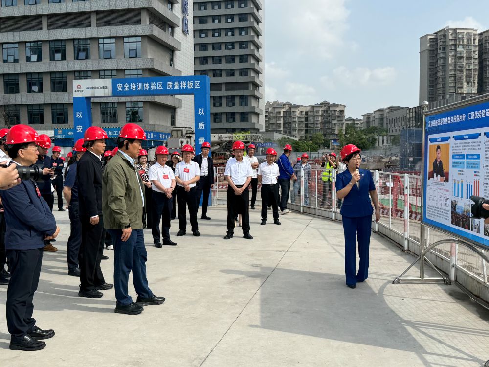 调研组在国家区域医疗中心建设现场实地考察。崔熙滟摄