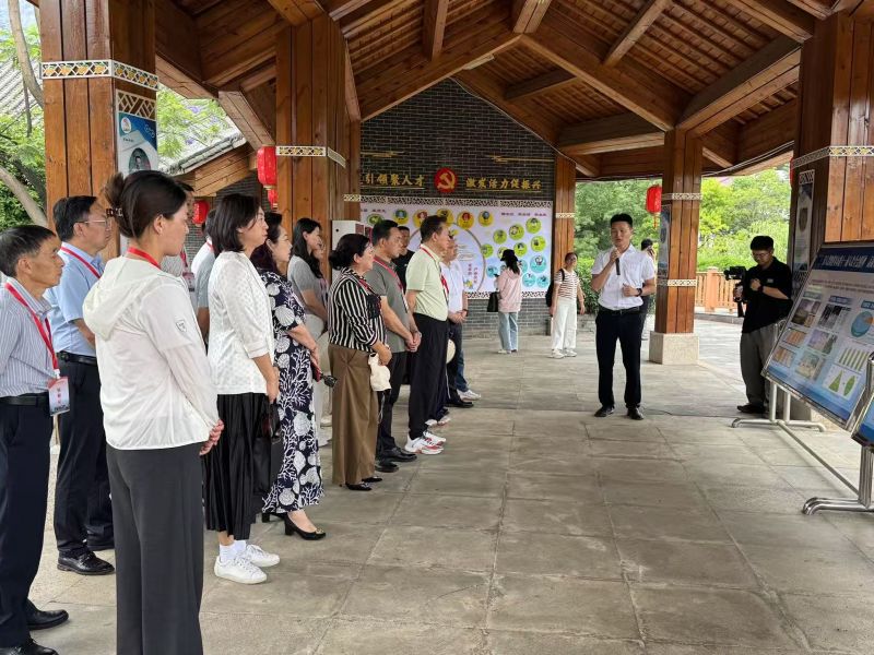 5月13日，代表委員正在米易龍華村考察攀字號特色農產品促共富工作情況。崔熙灩攝