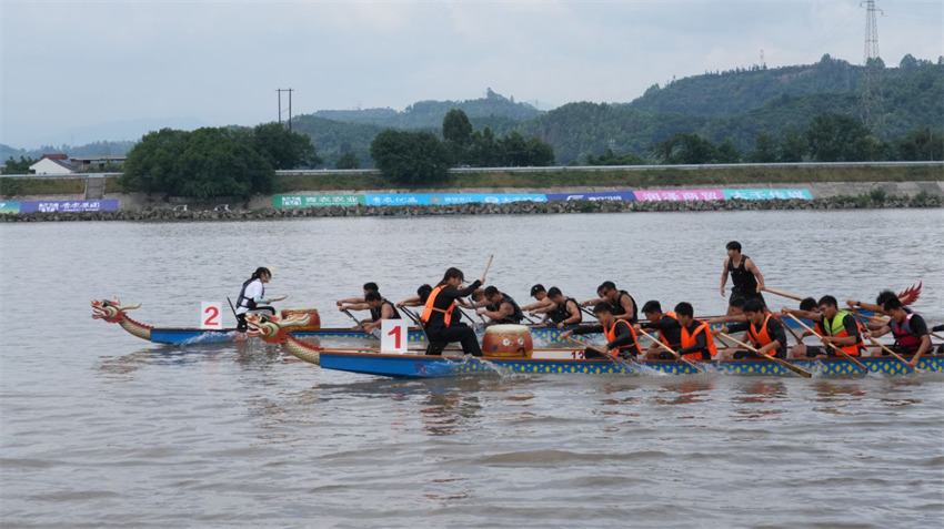 2025年全国龙舟大联动暨“划遍四川”乐山夹江站集中展演活动现场。主办方供图