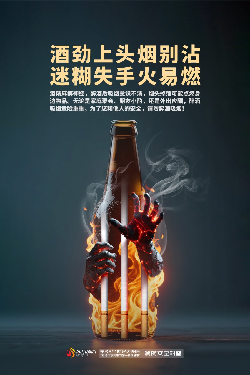 醉酒不吸烟。四川省消防救援总队供图