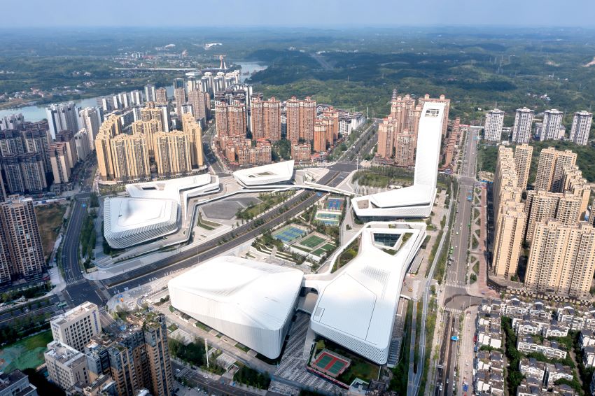 场馆鸟瞰图。简阳市委宣传部供图