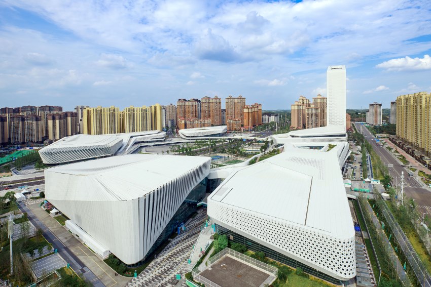 场馆鸟瞰图。简阳市融媒体中心供图