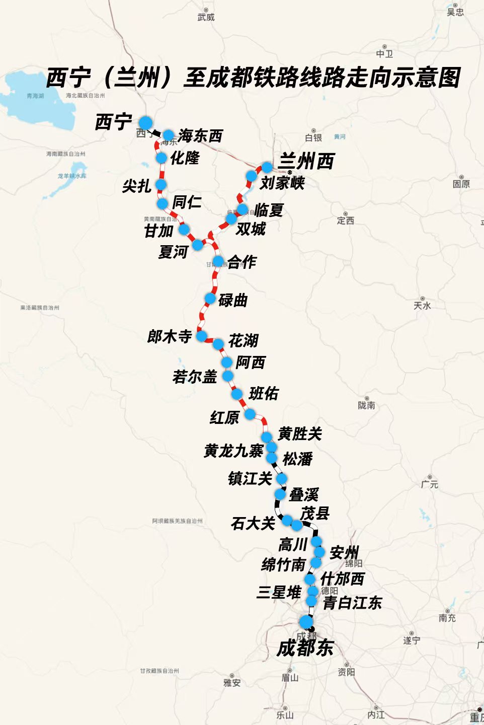 西成铁路线路走向图。成兰铁路公司供图