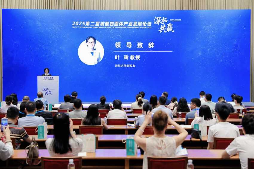 四川大学副校长叶玲教授致辞。主办方供图