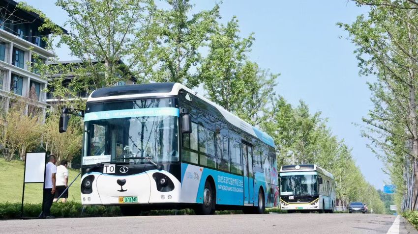 世运公交车。成都东部新区宣传部供图