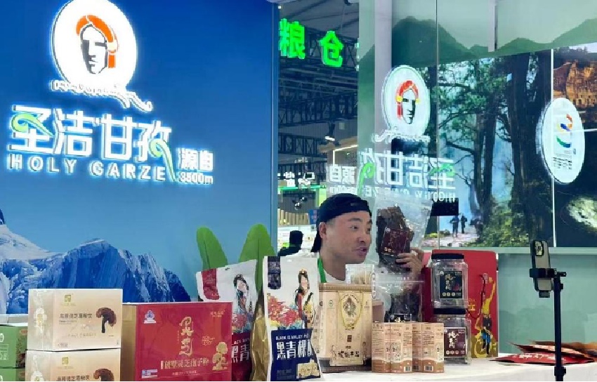 活动现场直播带货。主办方供图