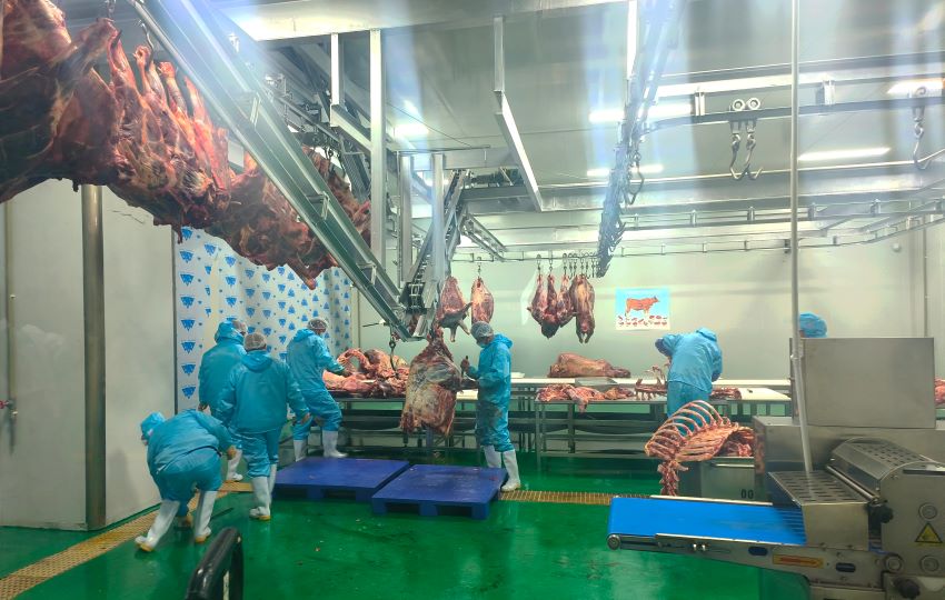 松潘高原农特产业加工园肉类加工车间。松潘县融媒体中心供图