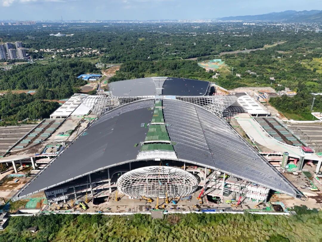 天府站施工現場。四川天府新區融媒體中心供圖