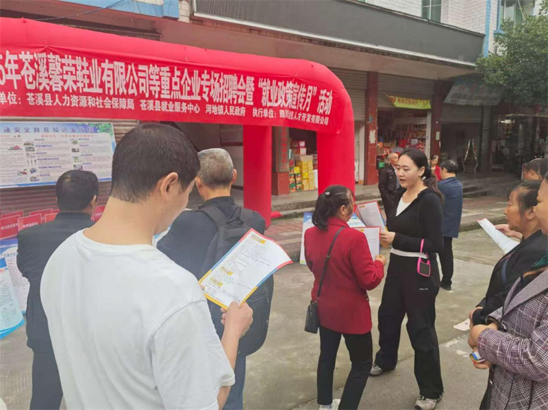 求职者咨询。苍溪县融媒体中心供图