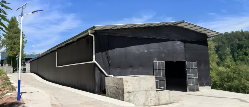 南充市烟草专卖局（公司）援建新型蚕房全景。南充市烟草专卖局（公司）供图