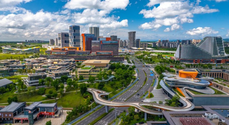 成都东部新区城市核心区。东部新区党群部供图