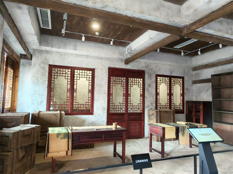 “國之瑰寶 烽煙南渡”展區。樂山市融媒體中心供圖