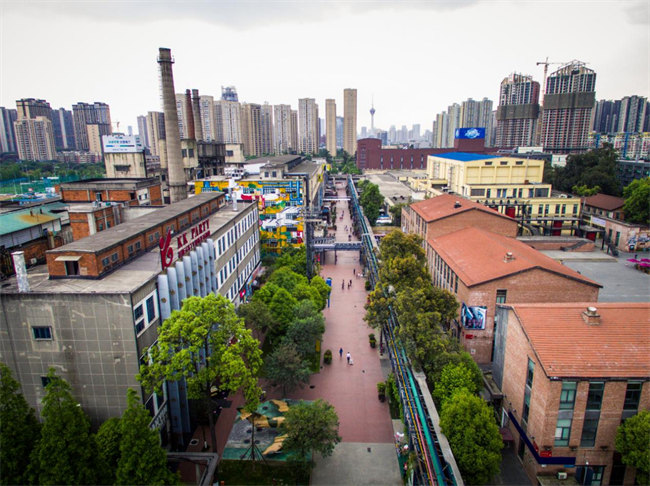 改造后的东郊记忆片区部分外景。四川省住房和城乡建设厅供图