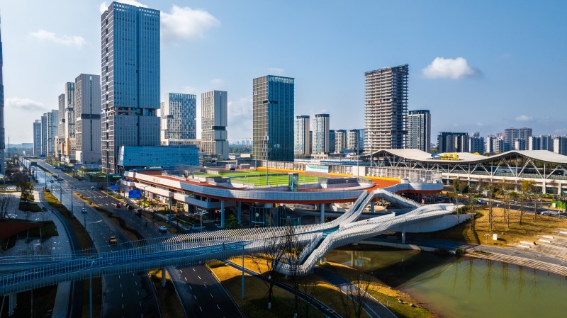 城市核心區。東部新區黨群部供圖