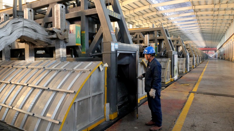 广元一铝生产企业车间。