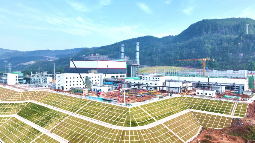 建設施工現場。通江縣委宣傳部供圖