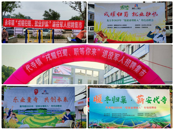 退役軍人鄉鎮招聘會。富順縣退役軍人事務局供圖