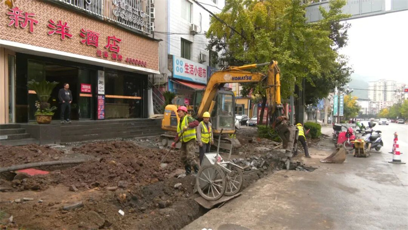 雨污分流改造施工現場。旺蒼縣融媒體中心供圖