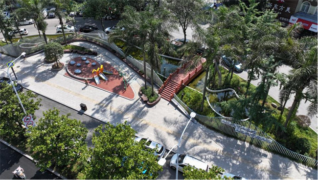 金碧城口袋公園。張慶麟供圖