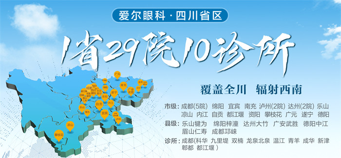 1省29院10诊所。爱尔眼科四川省区供图
